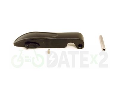 DATE FOLDx1-BLACK foldable lever in black aluminium color