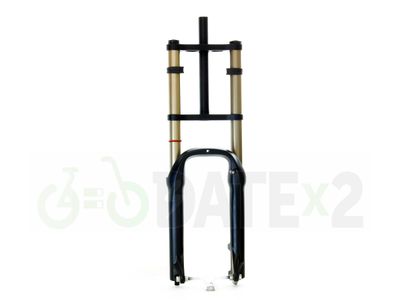 DATE AIRFx3-BLACK-TITANIUM de beste 20x4&quot; lucht dubbele kroon vork
