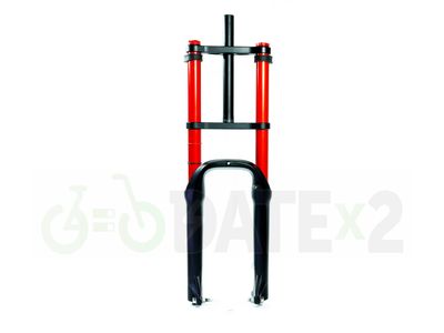DATE AIRFx3-BLACK-RED de beste 20x4&quot; lucht dubbele kroon vork