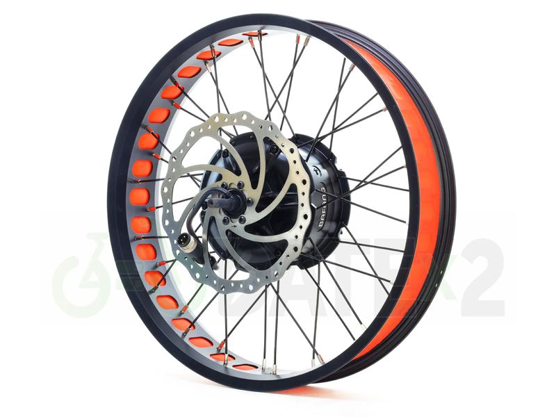 DATE BFx3RW BAFANG 1000W 20x4 complete rear wheel with 11-34T freewheel and 203mm rotors &amp; adapters