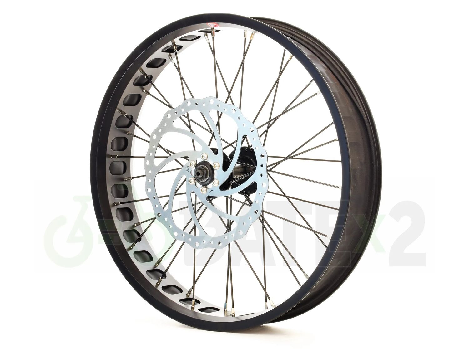 DATE Wx1F-BLACK proper 36 spokes, 204 bicycle front wheel with quick release &amp; black rim tape