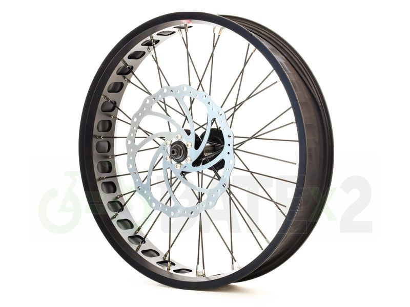 DATE Wx1F-BLACK proper 36 spokes, 204 bicycle front wheel with quick release &amp; black rim tape