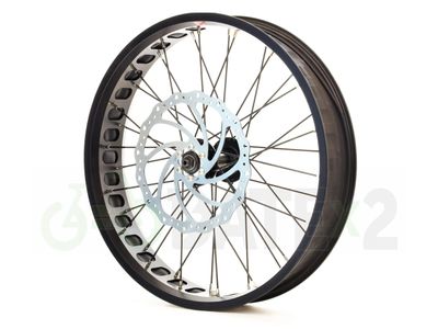 DATE Wx1F-BLACK Roue avant de vélo 36 rayons, 204 mm, avec blocage rapide et fond de jante noir