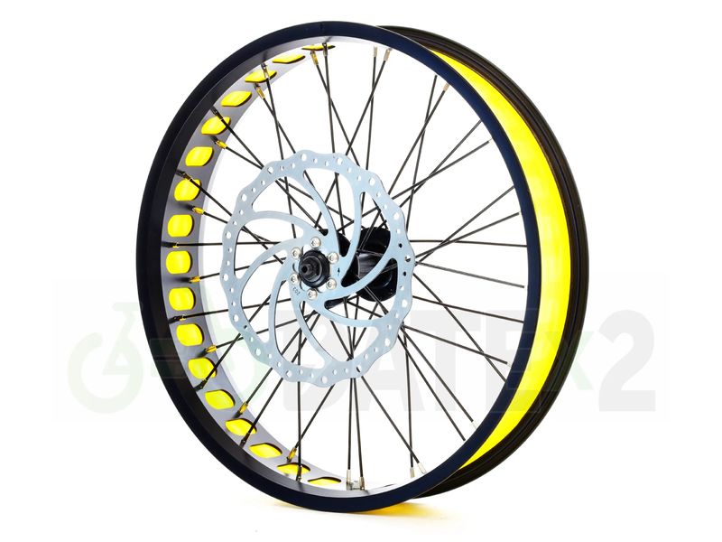DATE Wx1F-GOLD proper 36 spokes, 204 bicycle front wheel with quick release &amp; gold rim tape