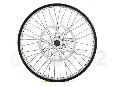 DATE Wx1F-GOLD proper 36 spokes, 204 bicycle front wheel with quick release &amp; gold rim tape