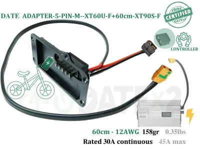 Charging Adapter 5-PIN to XT60U + XT90S for charging 60cm cable