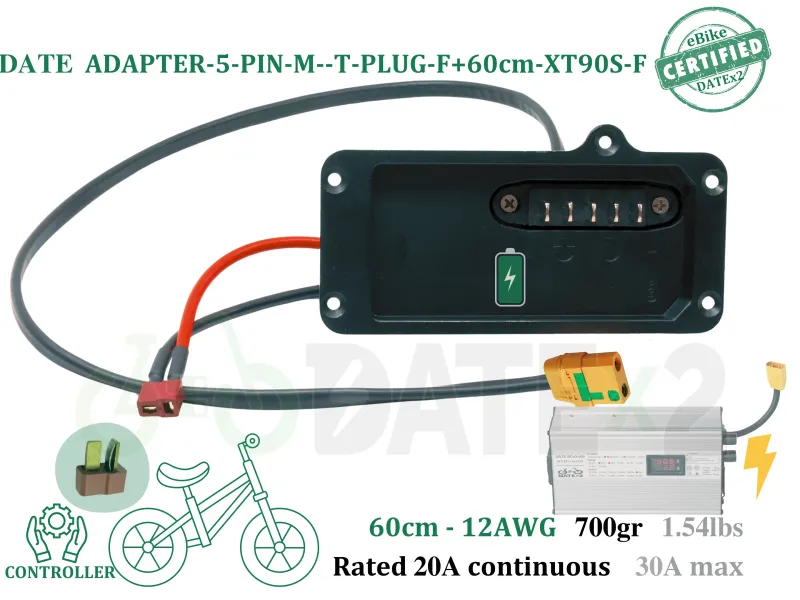 Charging Adapter 5-PIN to DEANS T-PLUG + XT90S for charging