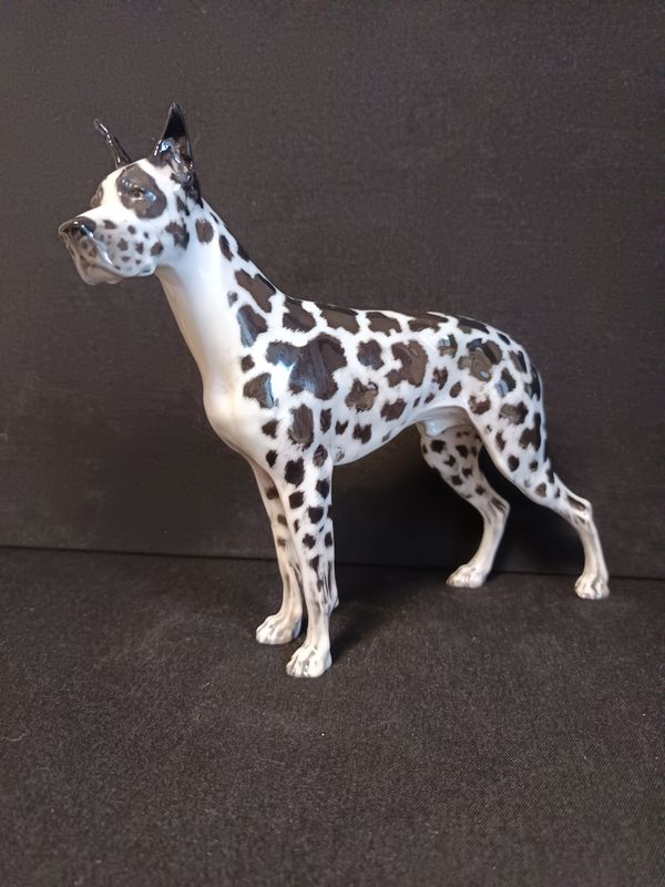Rosenthal - Stehende Deutsche Dogge, Entwurf Fritz Diller 1927, Höhe 22 cm