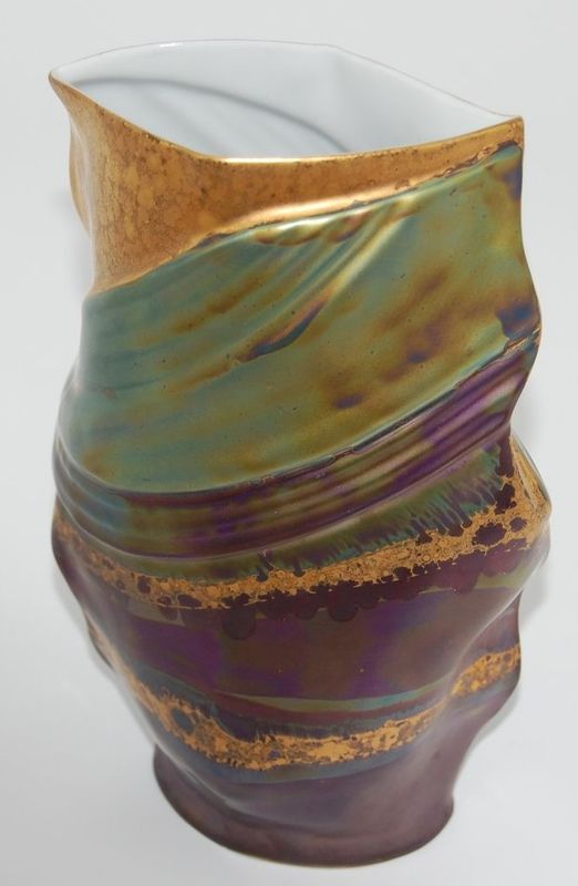 Rosenthal - Vase Johan van Loon signiert handbemalt Drexler