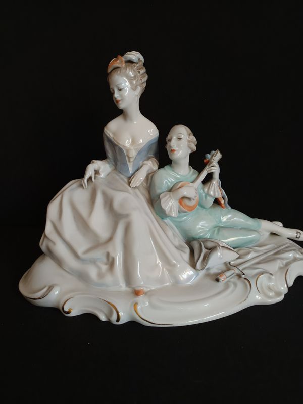 Rosenthal - Schäferstunde, Modell 695, Albert Caasmann 1923