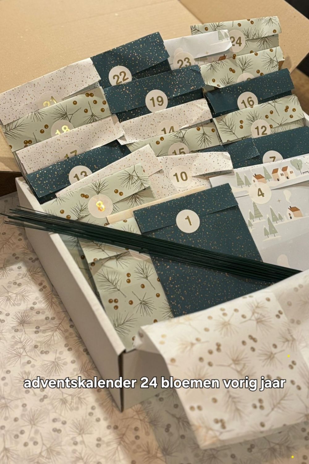 ​DIY Adventskalender: 12 of 24 viltbloemen