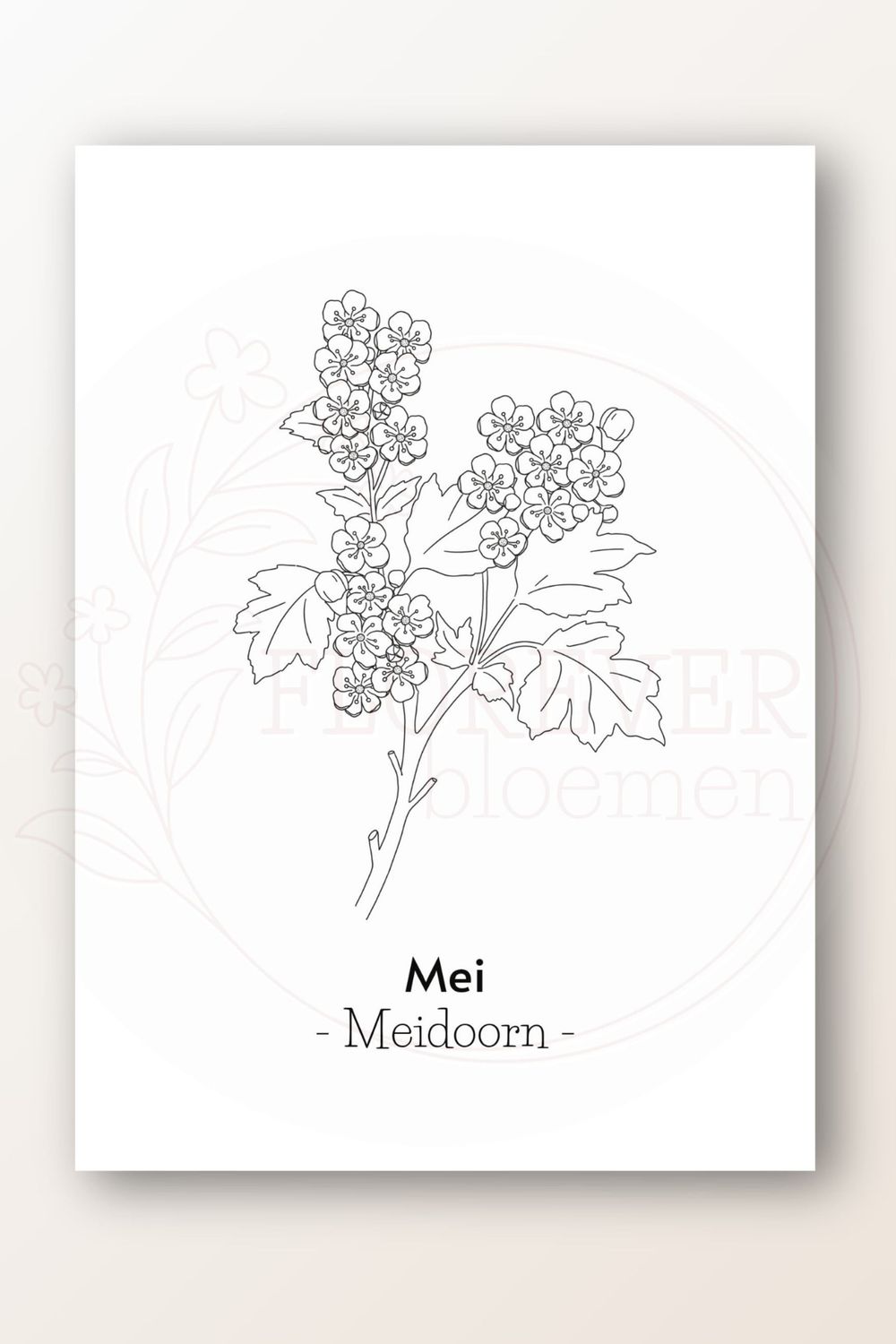 Kaart mei; meidoorn