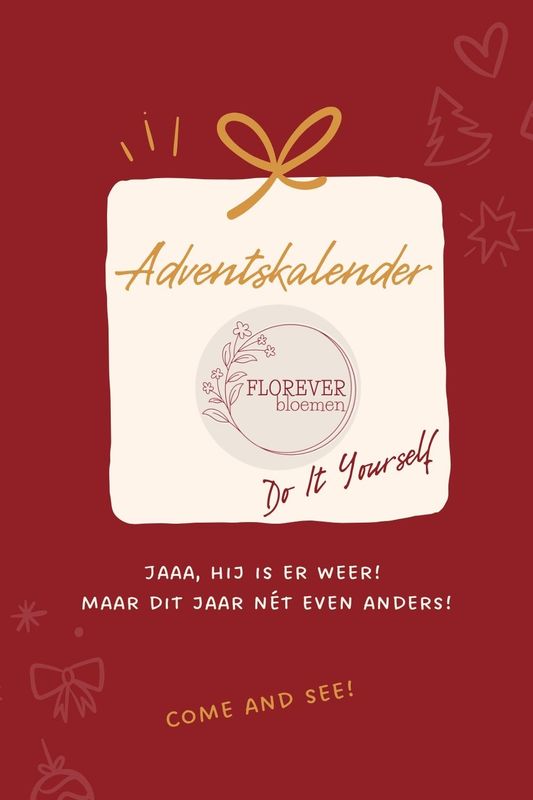 DIY Adventskalender 24 viltbloemen