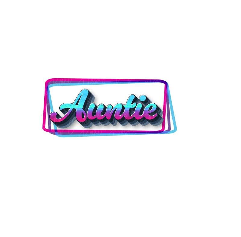 Auntie Cool Retro DTF Transfer