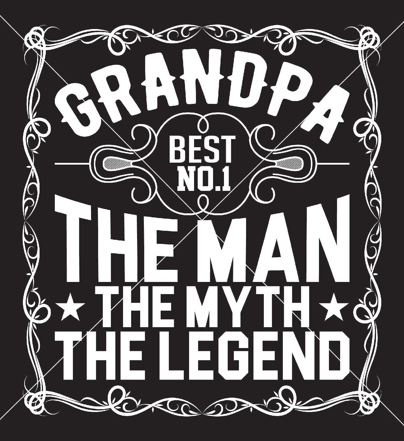 Father&#39;s Day Vintage Label Grandpa - DTF Transfer