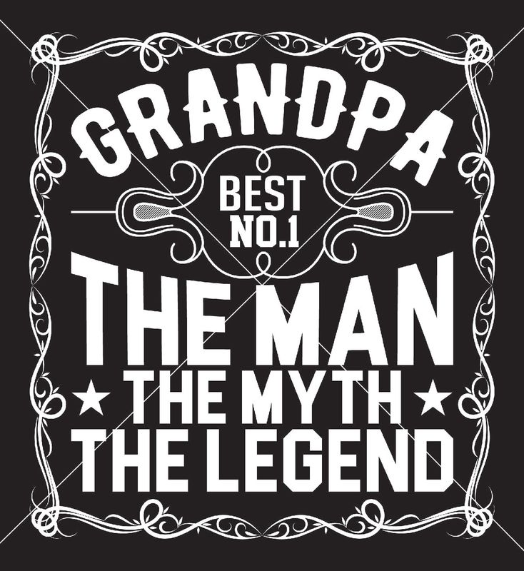 Father&#39;s Day Vintage Label Grandpa - DTF Transfer