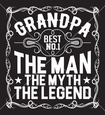 Father&#39;s Day Vintage Label Grandpa - DTF Transfer