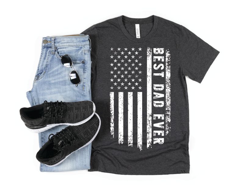 Father's Day Best Dad Ever Flag - DTF Transfer