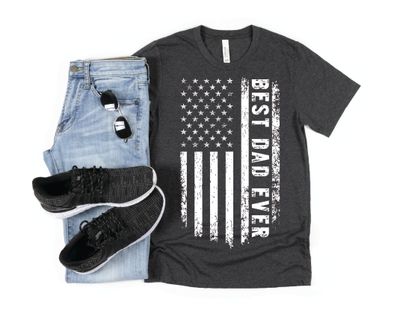 Father's Day Best Dad Ever Flag - DTF Transfer