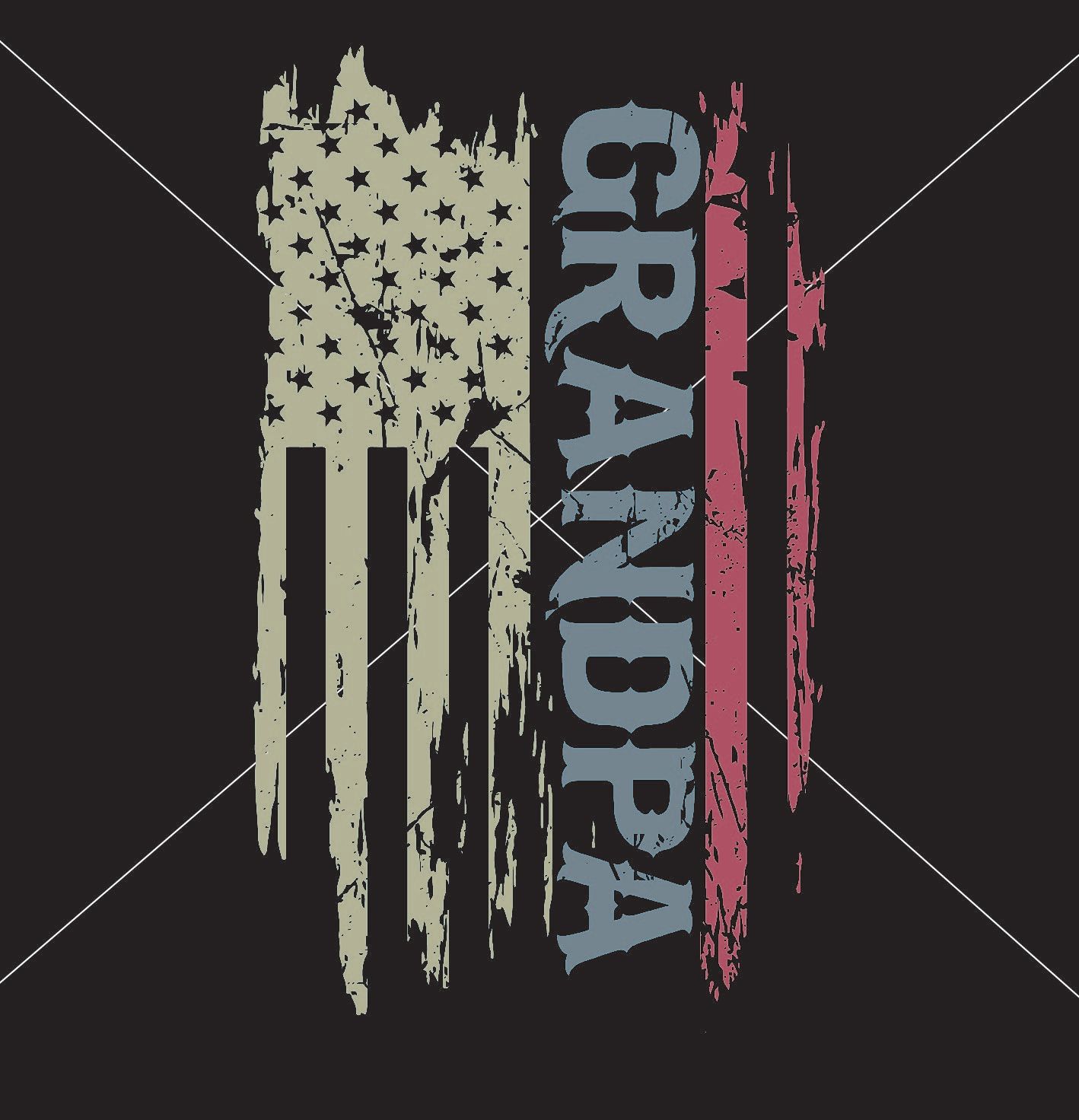 Father&#39;s Day All American Hero Grandpa - DTF Transfer
