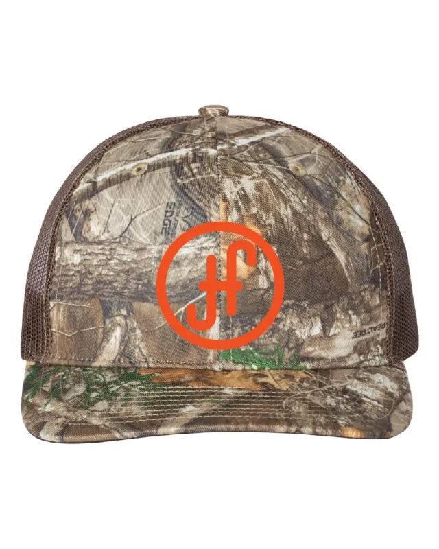JHF Embroidered  Richardson Printed Trucker Hat Adjustable