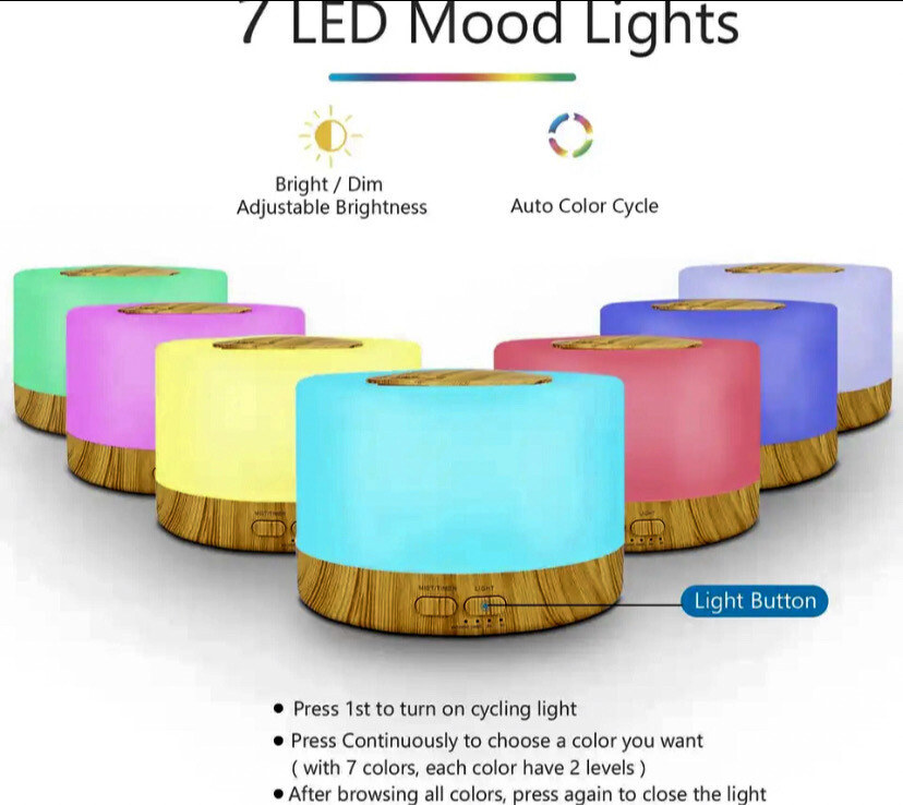 Ultrasonic Air Humidifier With Bluetooth Speaker Nightlight