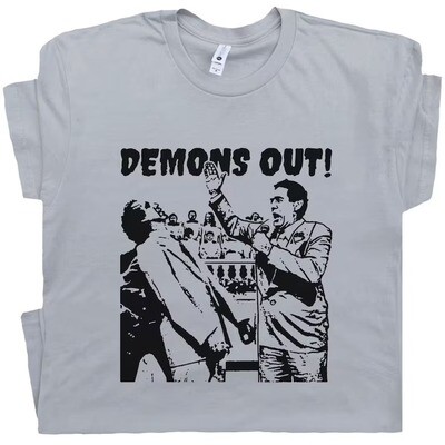 Demons Out T Shirt Weird T Shirt Occult Shirts Funny The Exorcist Satan Atheist Shirt Vintage Cult Horror Movie Shirts For Men Women