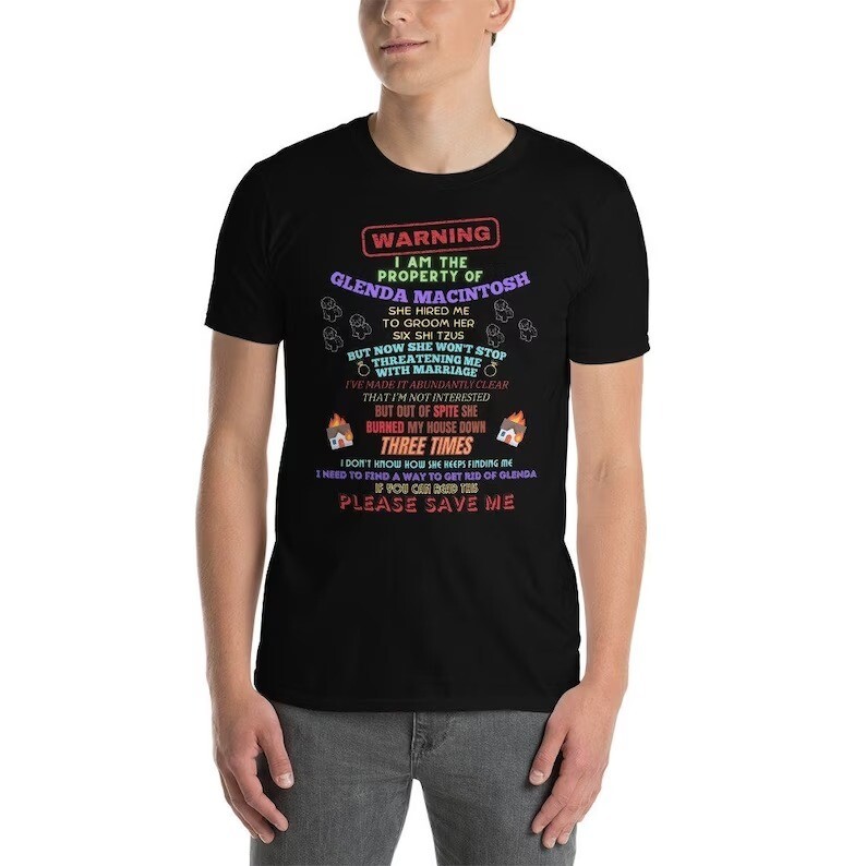Oddly Specific Funny Meme Shirt - Property of Glenda Macintosh | Targeted Shirt, Parody Shirt, Funny Gift, Meme Shirt, Sarcastic, Ironic