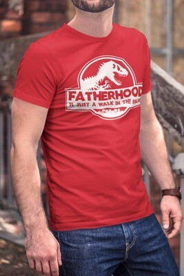 Men's Funny Dad T Shirt Father's Day Gift Fatherhood Walk In The Park Shirt Dinosaur Shirt T Rex Shirt