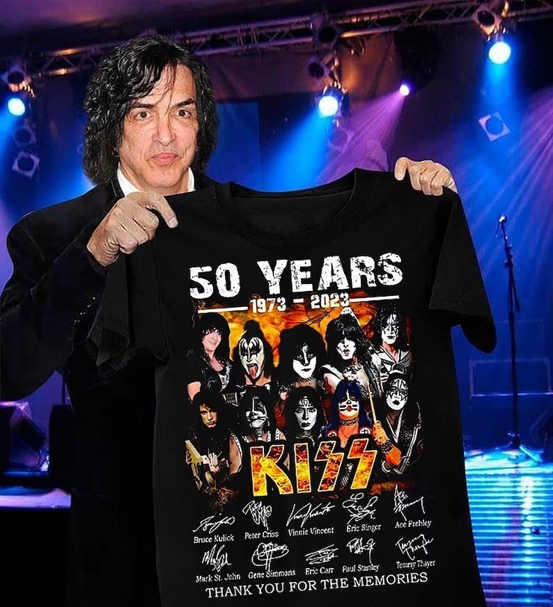Kiss 50th Anniversary 1973-2023 Thank You For The Memories,Rock And Roll Music Band Kiss band Shirt, Vintage Kiss shirt,Kiss band 50th Shirt