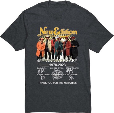 New Editions 45th Anniversary 1978-2023 Shirt, New Edition Band Shirt, Thank You for The Memories T-Shirt, 45th Anniversary, Hip Hop Shirt
