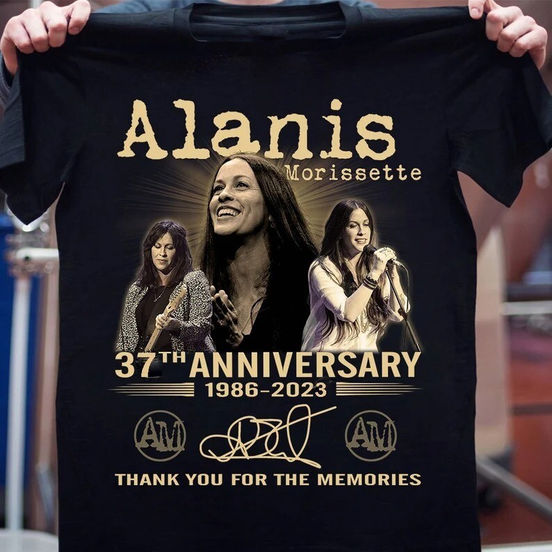 Alanis Morissette Shirt, Alanis Morissette 37th Anniversary 1986 - 2023 Thank You Memories Shirt, Alanis Morissette Tour Shirt, Alanis Merch