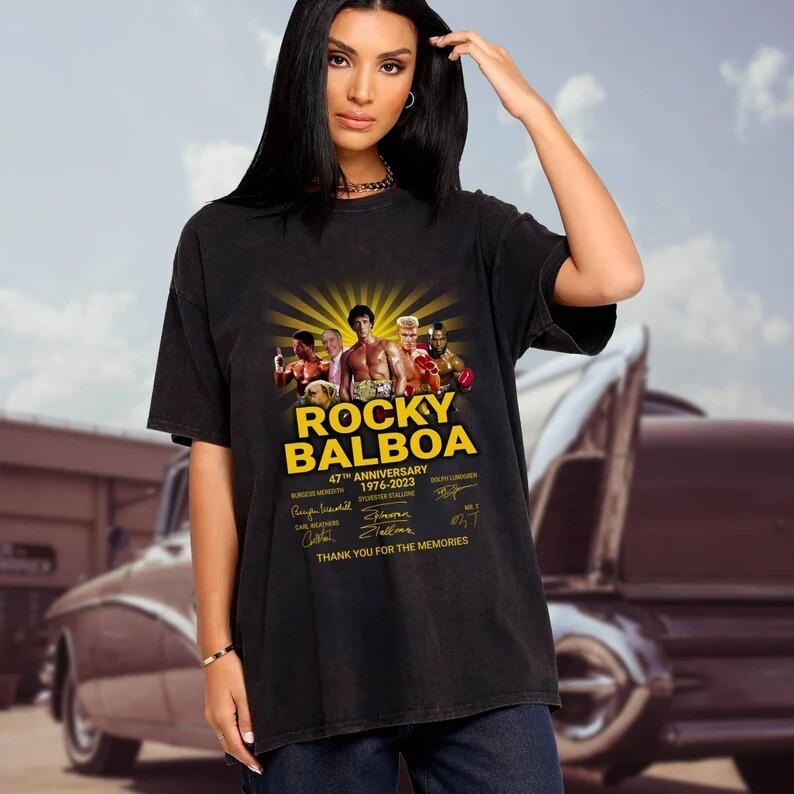 47th Anniversary 1976 2023 Thank You For The Memories Shirt Rocky Balboa T Shirt