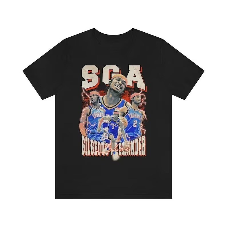 Shai Gilgeous-Alexander 90s Style Vintage Bootleg Tee graphic T shirt , Vintage Inspired 90's Rap Unisex T-Shirt