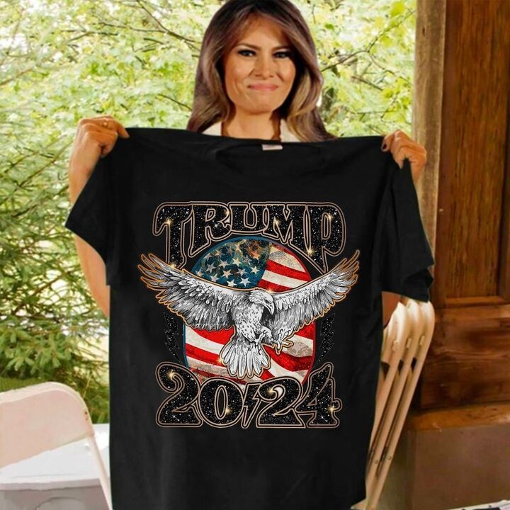 Trump 2024 Eagle Flag America Tee Shirt