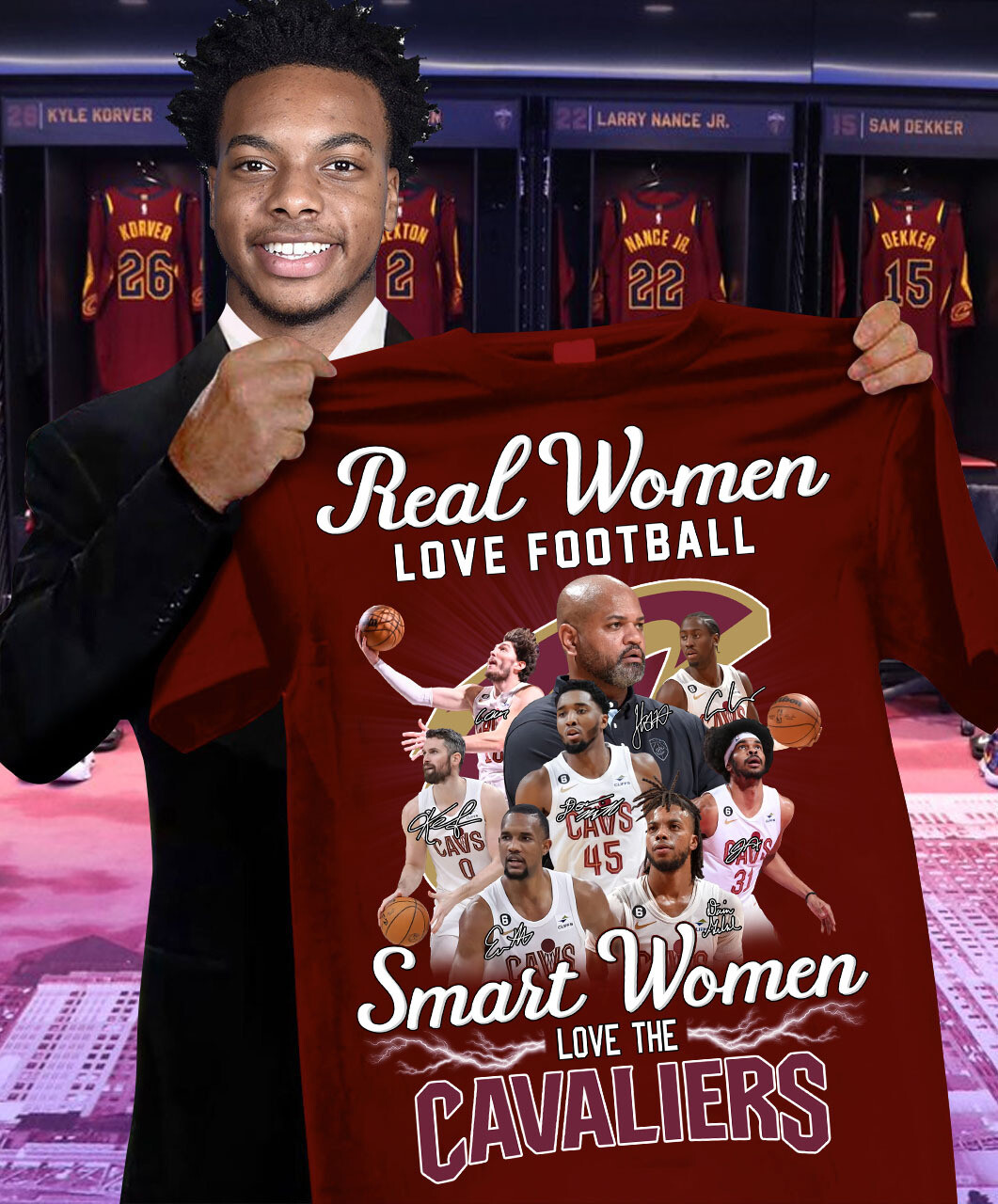 Real Women Love Football Smart Women Love The Cavaliers Signatures shirt