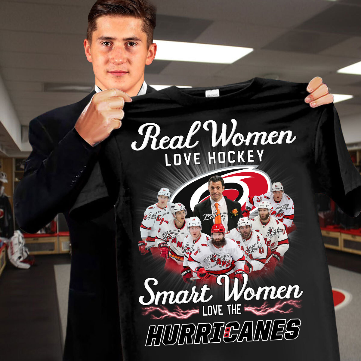 Real Women Love Baseball Smart Women Love The Hurricanes  Signatures 2023 Shirt