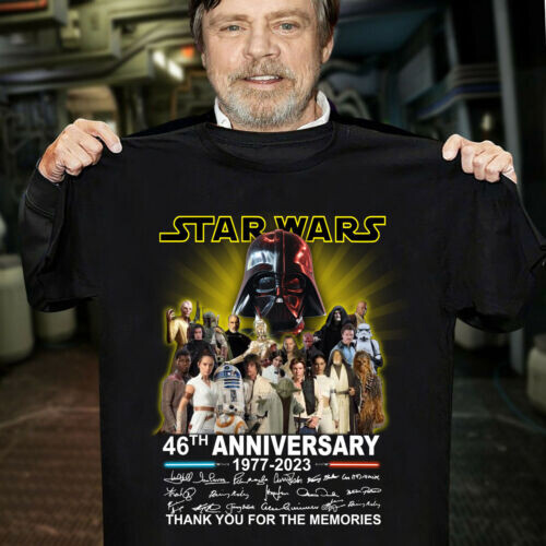 Star Wars 46Th Anniversary 1977-2023 Signatures Anniversary Gift Fan Movie Shirt