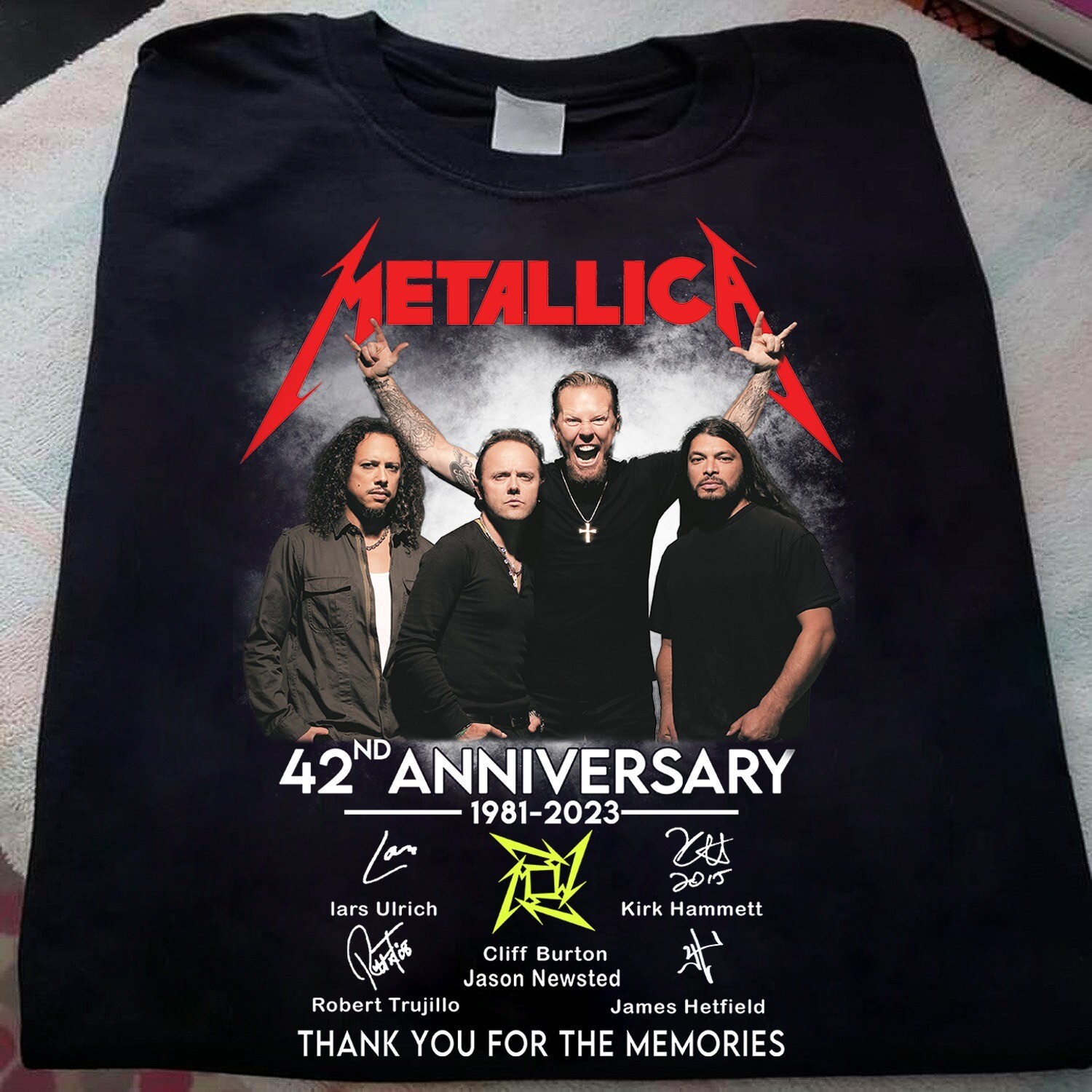 Metallica 42nd Anniversary 1981 – 2023 Thank You For The Memories T-Shirt