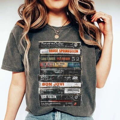 Rock Cassettes Comfort Shirt, Retro Rock Band shirt