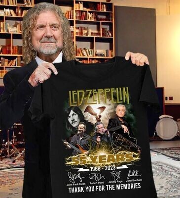 Led Zeppelin 55 Years 1968 – 2023 Thank You For The Memories T-Shirt