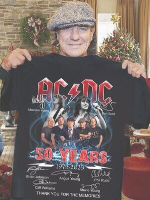 Acdc 50 Years Anniversary 1973 2023 Thank You For The Memories Gift For Fan T-Shirt