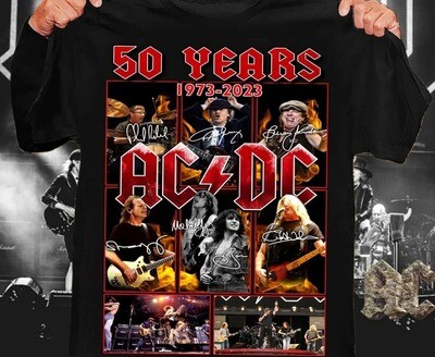 Acdc Shirt, AC-DC 50 Years 1973-2023 Shirt