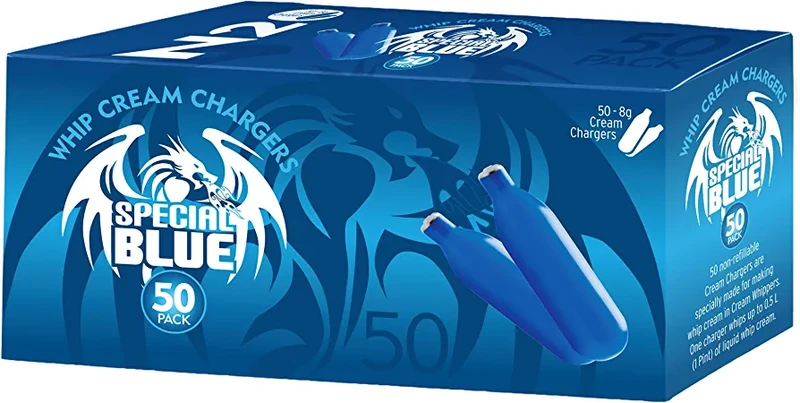 Special Blue Cream Chargers 50 pack CT 8g N20 chargers