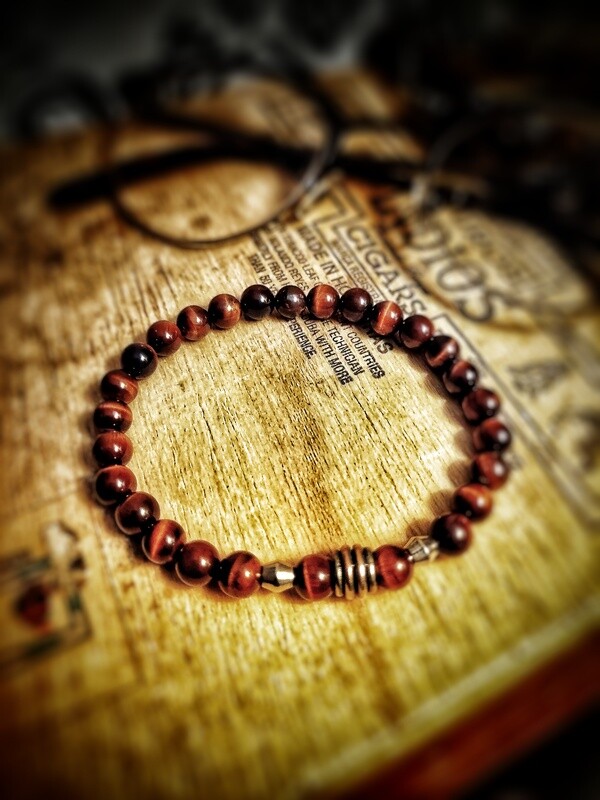 Men&#39;s Tiger Eye Bead Bracelet 5.5 mm