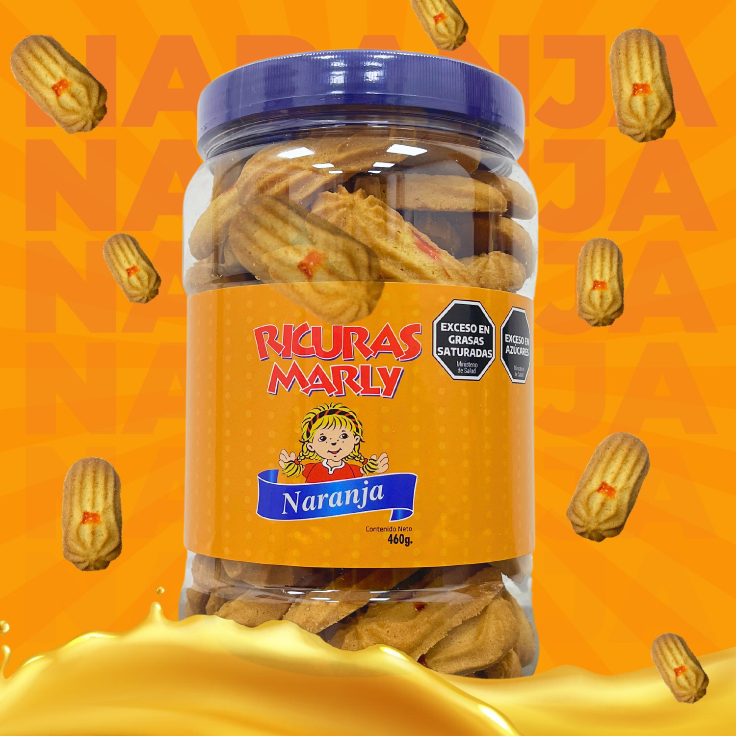Tarro Mediano - Galleta Naranja