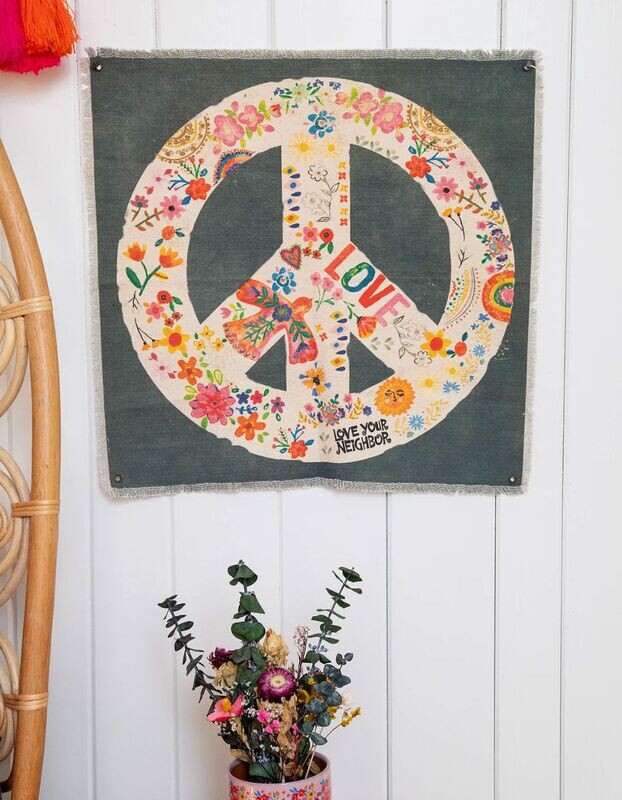 Canvas Tapestry Peace Sign