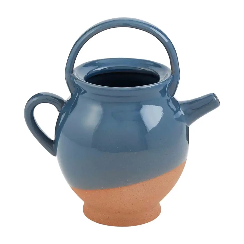 Blue Indigo Teapot Vase Blue