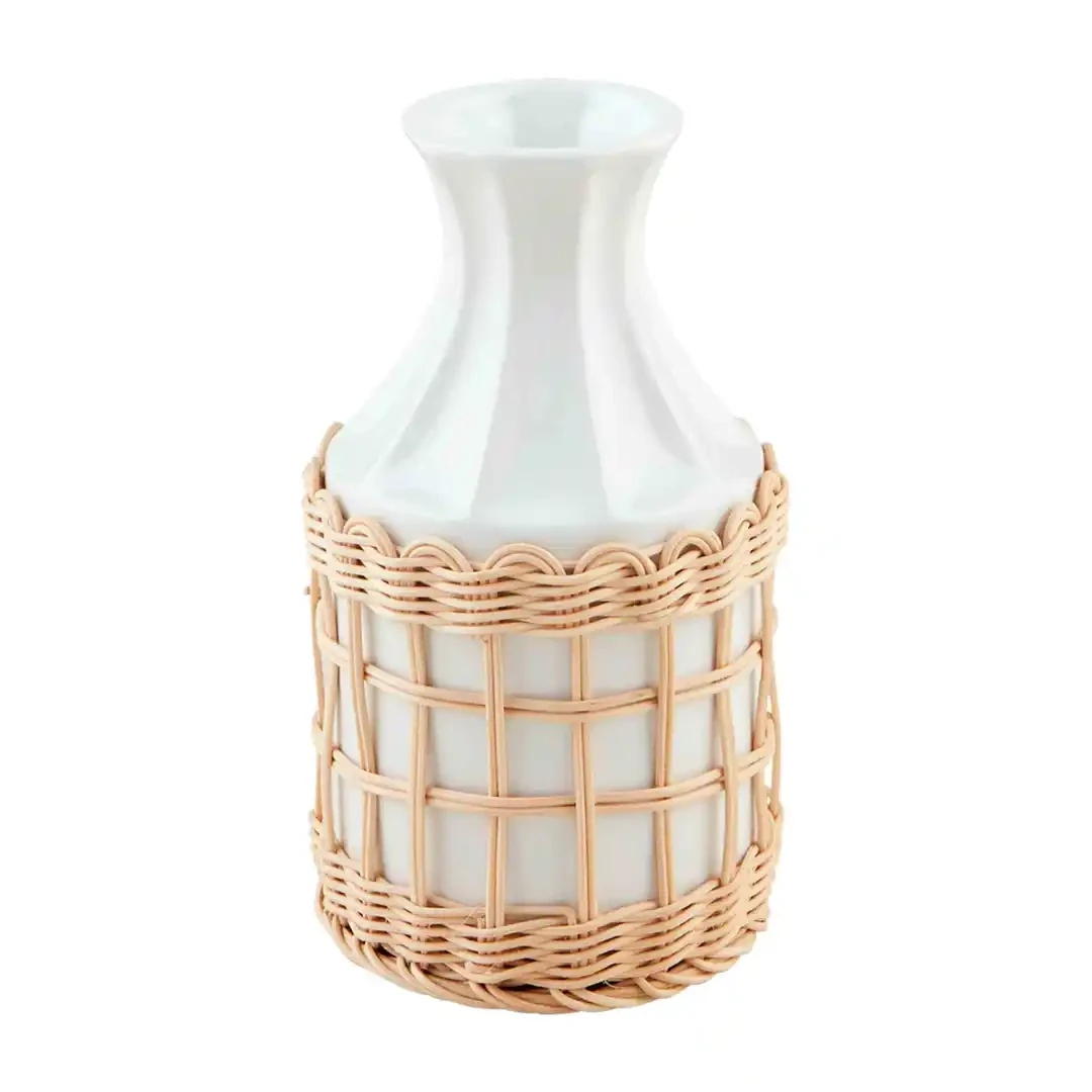 Vase Rattan Wrapped Short