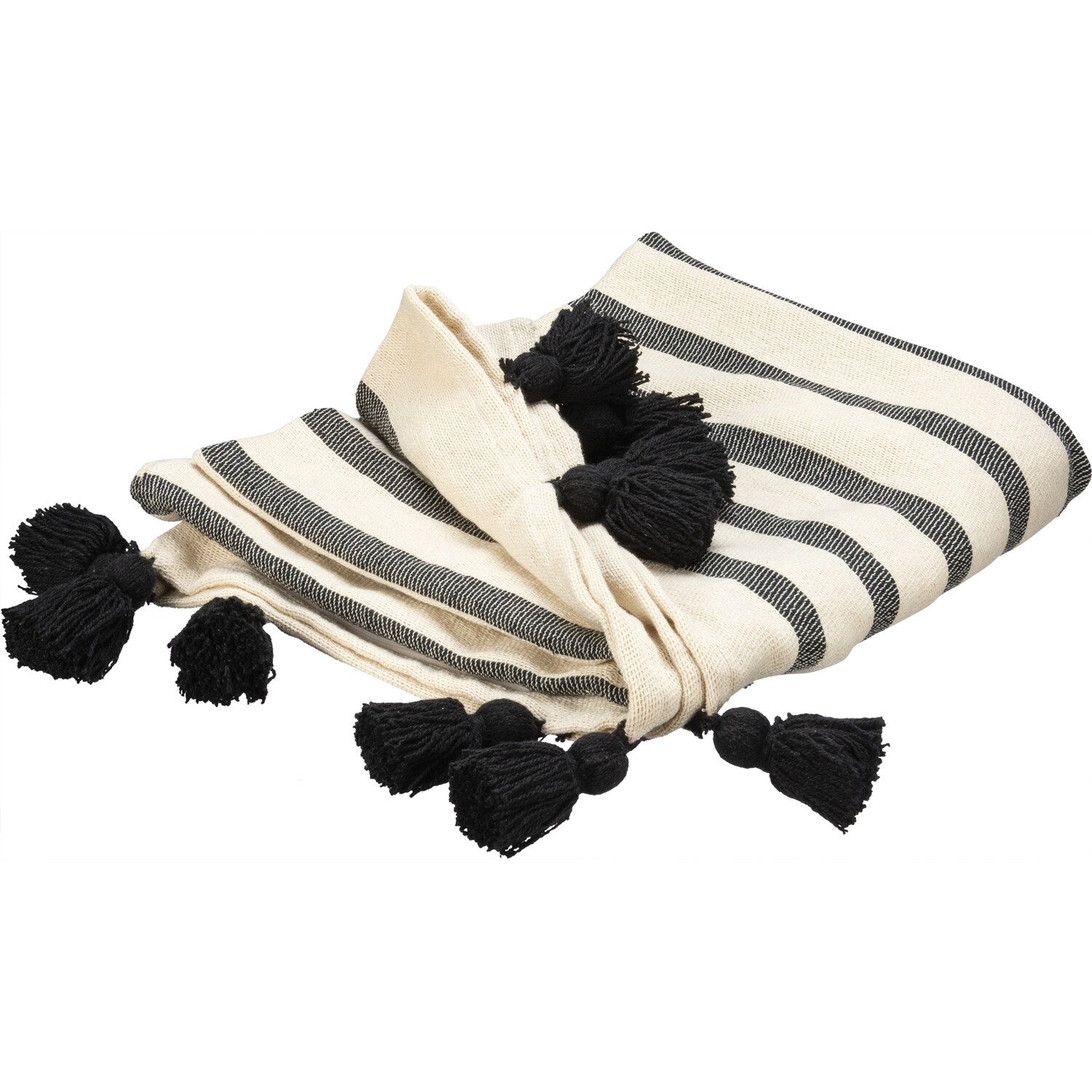 Throw Black Tassels